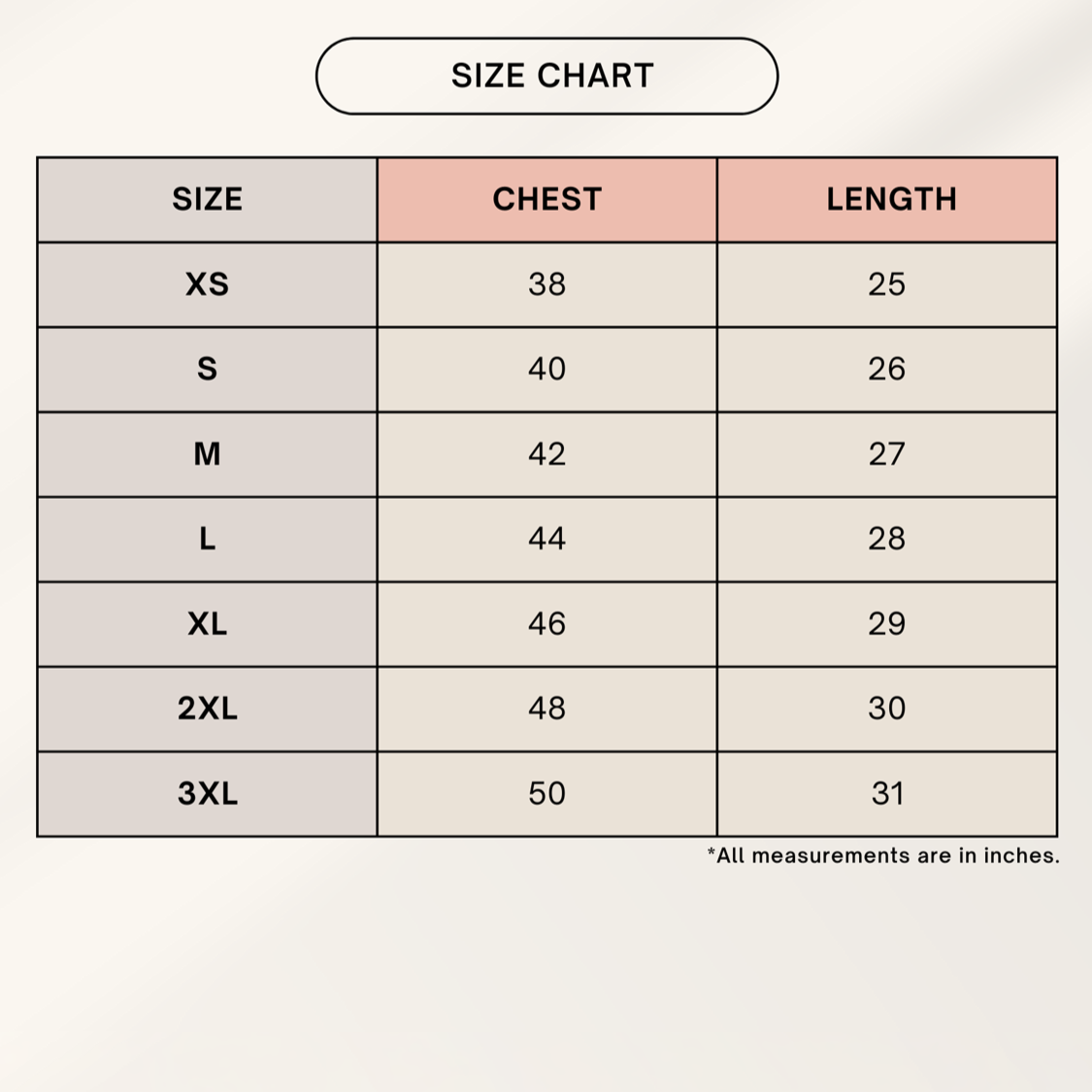 Color_Size Chart