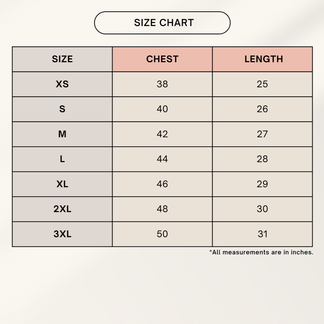 Color_Size Chart